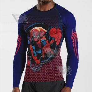 Spiderman Classic Blue Long Sleeve Compression Shirt