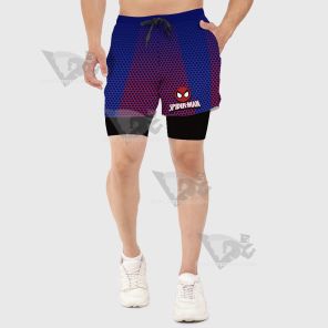 Spiderman Classic Blue Men Compression Gym Short