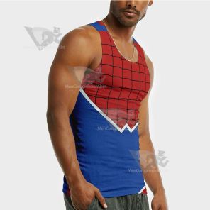 Spiderman Punk Red Blue Sleeveless Compression Shirt