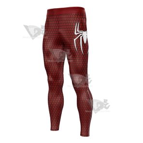 Parker Red Hexagon Mens Compression Legging