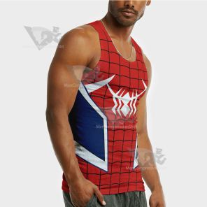 Spiderman Red White Spider Sleeveless Compression Shirt