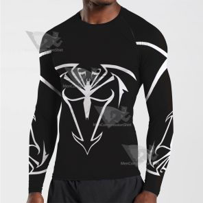 Spiderman Unlimited Symbiote Black Long Sleeve Compression Shirt