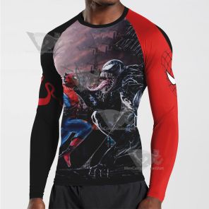 Spiderman Venom Black Long Sleeve Compression Shirt