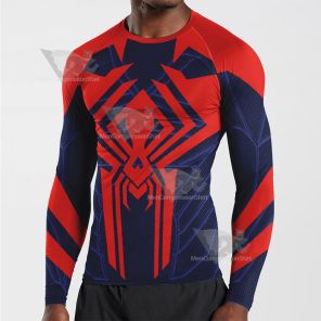 Spierman 2099 Blue Long Sleeve Compression Shirt