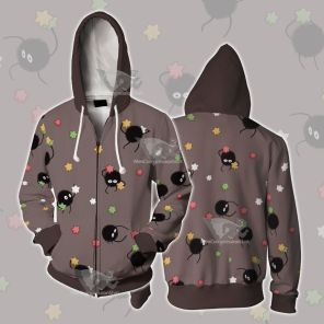 Spirited Away Briquettes Cosplay Zip Up Hoodie