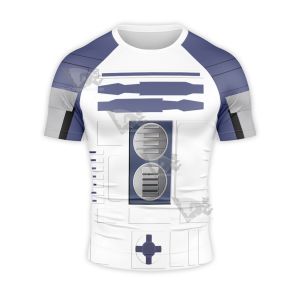 Star Wars R2d2 Robot Short Sleeve Compression Shirt