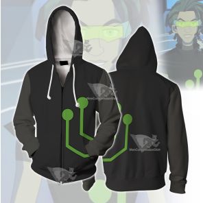 Stretch Armstrong Circuit Stream Green Cosplay Zip Up Hoodie