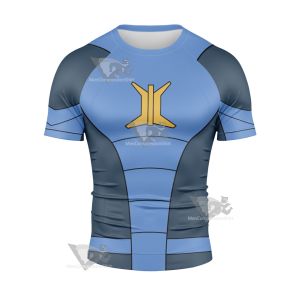 Stretch Armstrong Jake Blue Cosplay Short Sleeve Compression Shirt