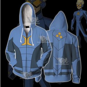 Stretch Armstrong Jake Blue Cosplay Zip Up Hoodie