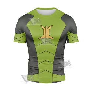 Stretch Armstrong Nathan Park Green Short Sleeve Compression Shirt