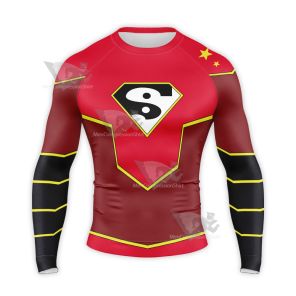 Super Man Kenan Old Battle Clothes Icon Long Sleeve Compression Shirt