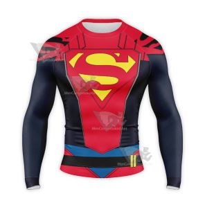 Superboy Conner Kent New Suit Long Sleeve Compression Shirt