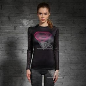 Supergirl Blackpink Compression Long Sleeve Rash Guard