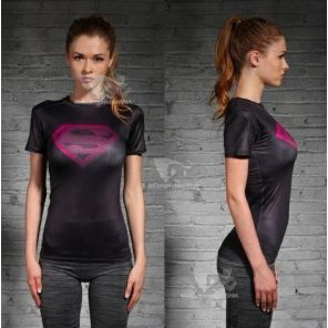 Supergirl Blackpink Compression Short Sleeve Rash Guard