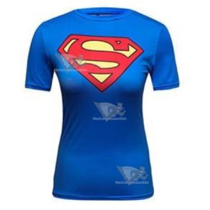 Supergirl Classic Compression Short Sleeve Rash Guard