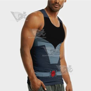 Superhero Batman Black Uniform Sleeveless Compression Shirt