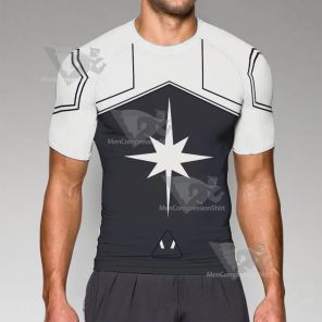 Superhero Doctor Light White Short Sleeve Compression Shirt