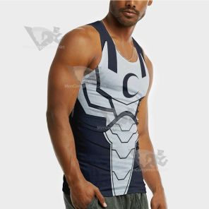 Superhero Moon Knight White Sleeveless Compression Shirt