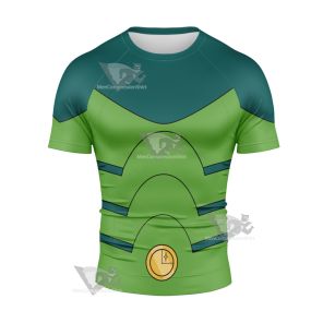 Superheroes Chameleon Boy Green Short Sleeve Compression Shirt