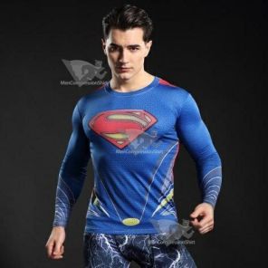 Superman A Nation Divided Long Sleeve Compression Rashguard