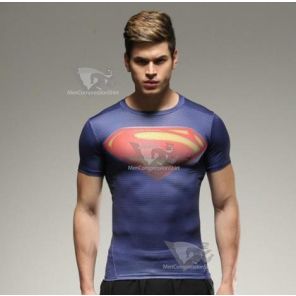 Superman At Earths End Short Sleeve Compression Rashguard