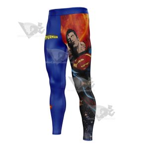 Superman Classic Blue Men Compression Legging