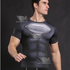 Superman Flash Point Compression Short Sleeve Rashguard