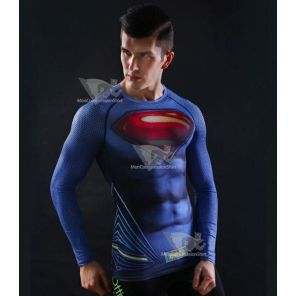 Superman Man Of Steel Compression Long Sleeve Rashguard