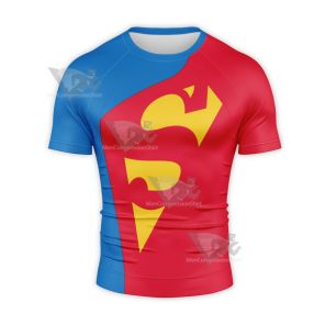 Superman Metropolis Icon Short Sleeve Compression Shirt