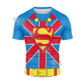 Superman New 52 True Brit Short Sleeve Compression Shirt