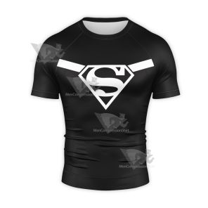 Superman Son Of Superman Kal El Short Sleeve Compression Shirt