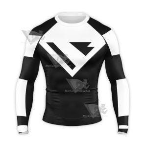 Superman Superman Beyond Black Long Sleeve Compression Shirt