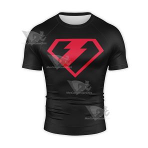 Superman Tas Brave New Metropolis Short Sleeve Compression Shirt