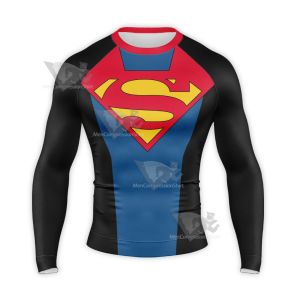 Superman The Eradicator Battle Suit Long Sleeve Compression Shirt