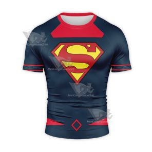 Superman Tom Derenick Classic Short Sleeve Compression Shirt