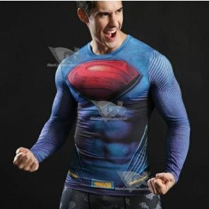 Superman Up Up And Away Compression Long Sleeve Rashguard