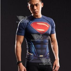 Superman Young Justice Compression Short Sleeve Rashguard