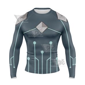 Tales Of Wedding Rings Idanokan Amber Blue Long Sleeve Compression Shirt