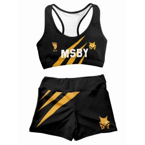 Team Msby Black Jackals Women Compression Active Wear Set