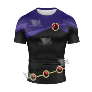 Teen Titans Raven Short Sleeve Compression Shirt