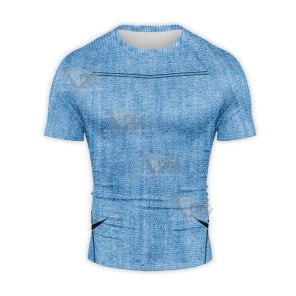 Tekken 7 Hwoarang Blue Coat Short Sleeve Compression Shirt