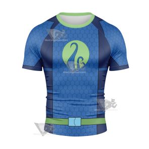 The Deep Fontaine Nekton Green Cosplay Short Sleeve Compression Shirt