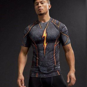 The Flash Dark Compression Short Sleeve Rashguard