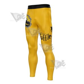 The Hufflepuff Badger Hogwarts Harry Potter Yellow Men Compression Legging