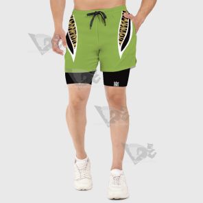 The King Of Fighters Ramon Leopard Print Men Compression Gym Short