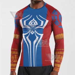 The Spider Verse Pavitr Prabhakar Red Long Sleeve Compression Shirt