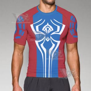 The Spider Verse Pavitr Prabhakar Red Short Sleeve Compression Shirt