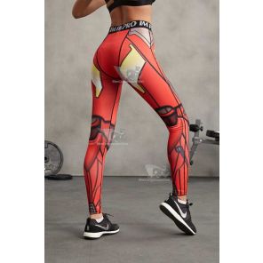 Tony Stark Red Gym Compression Leggingspants For Women