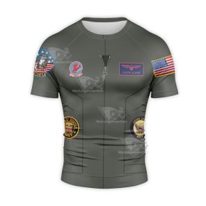 Top Gun Pete Mitchell Short Sleeve Compression Shirt