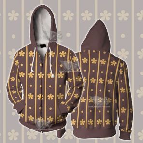 Trafalgar Law Flower Cosplay Zip Up Hoodie